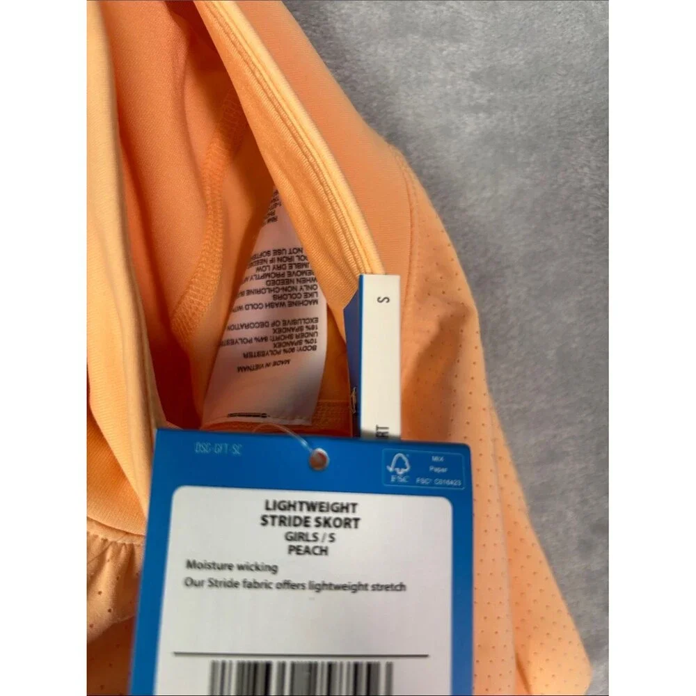 NWT New DSG Coral Performance Mid-Rise Skort Size Girls Small 8-9